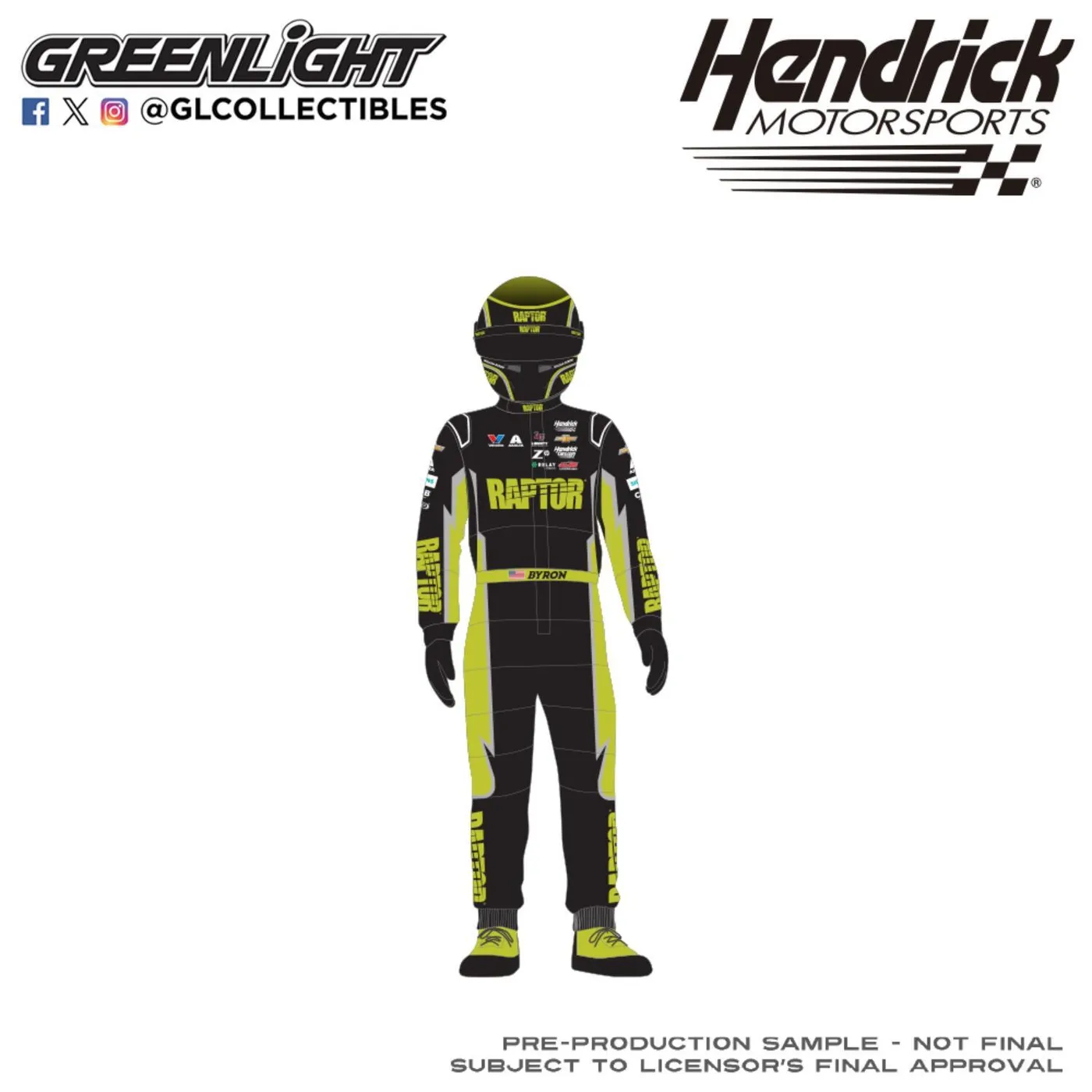Hendrick Motorsports William Byron #24 Raptor 1:18 Scale Driver Figure