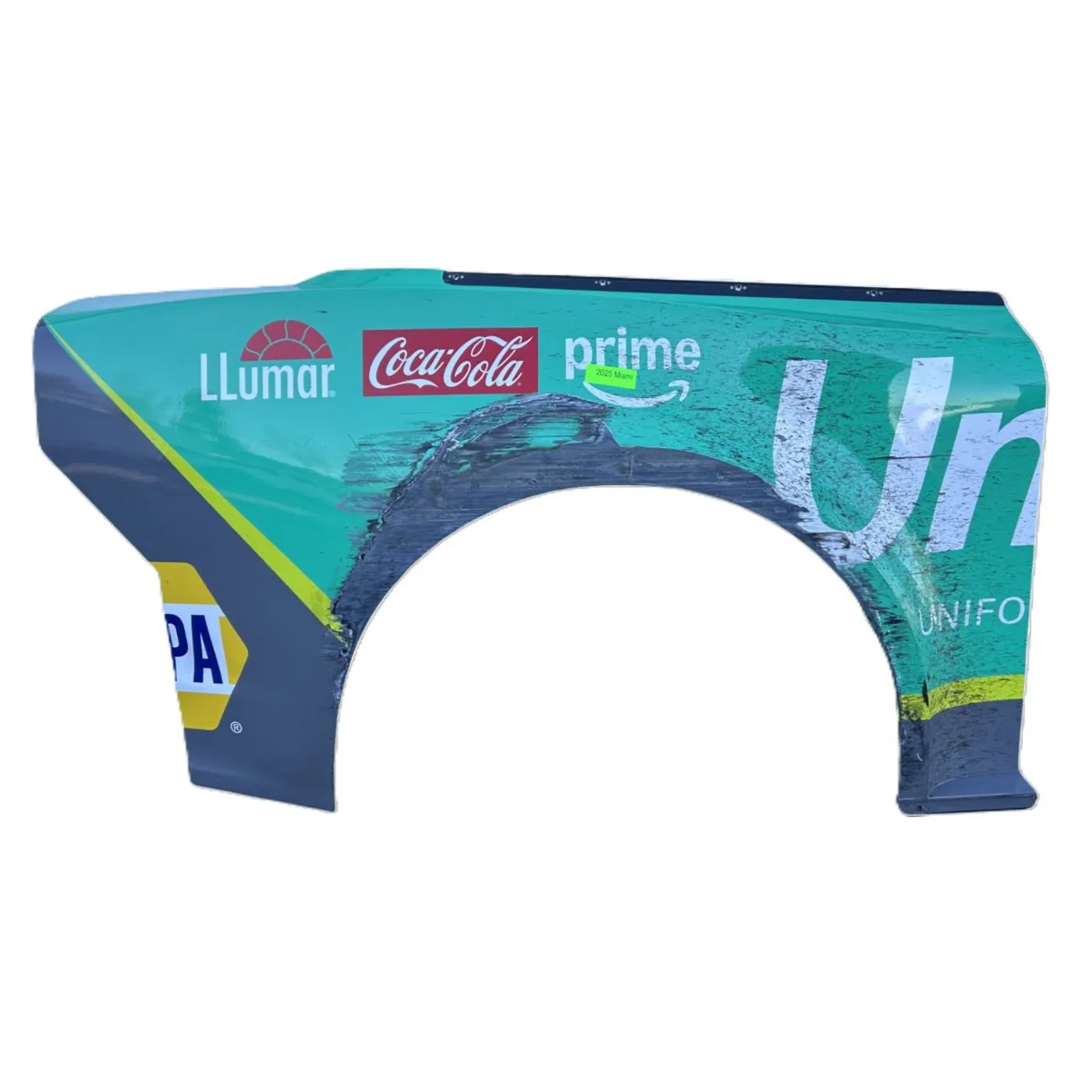 Hendrick Motorsports Race Used 2025 Chase Elliott #9 UniFirst Right Rear Quarter Panel - Miami