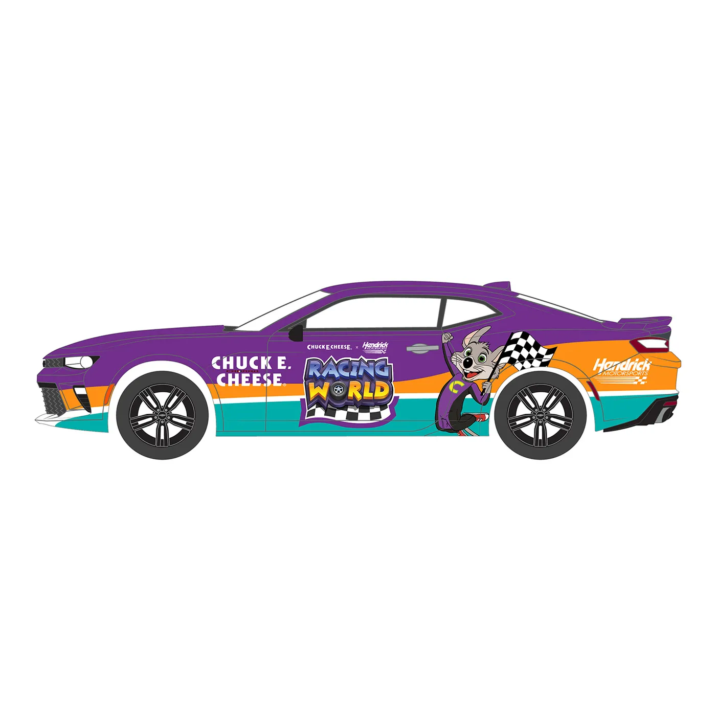 Hendrick Motorsports x Chuck E. Cheese 2016 Chevrolet Camaro SS 1:64 Die-Cast