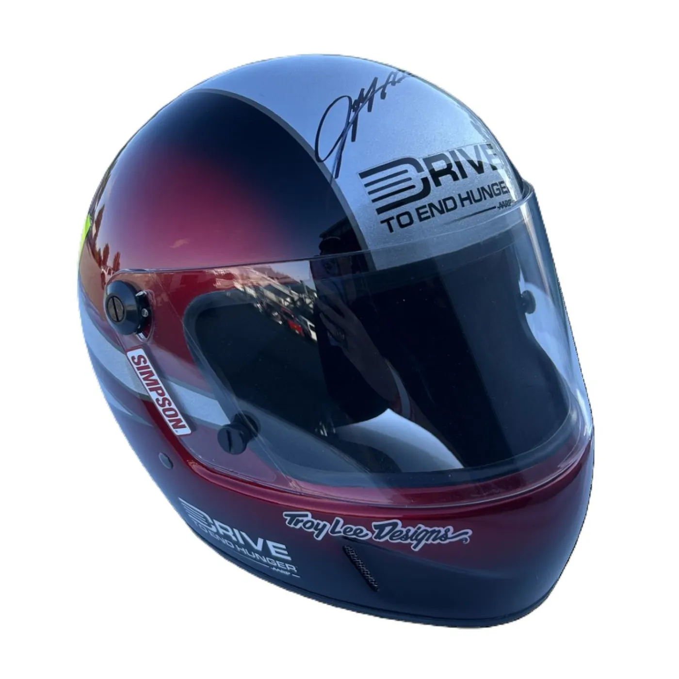 Hendrick Motorsports AUTOGRAPHED Race Used Jeff Gordon #24 Drive To End Hunger Fueler Helmet