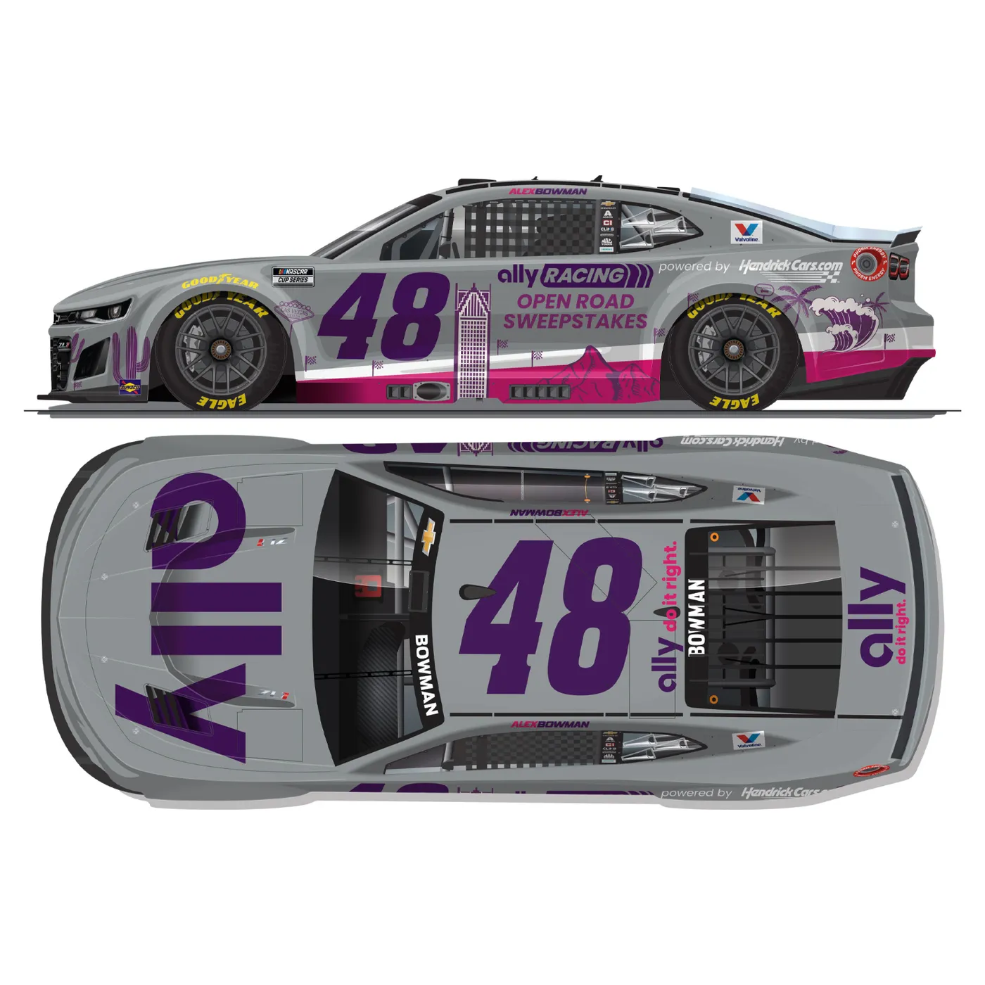 Hendrick Motorsports Alex Bowman #48 Ally Open Road Sweepstakes 1:64 Hard Top Die-Cast