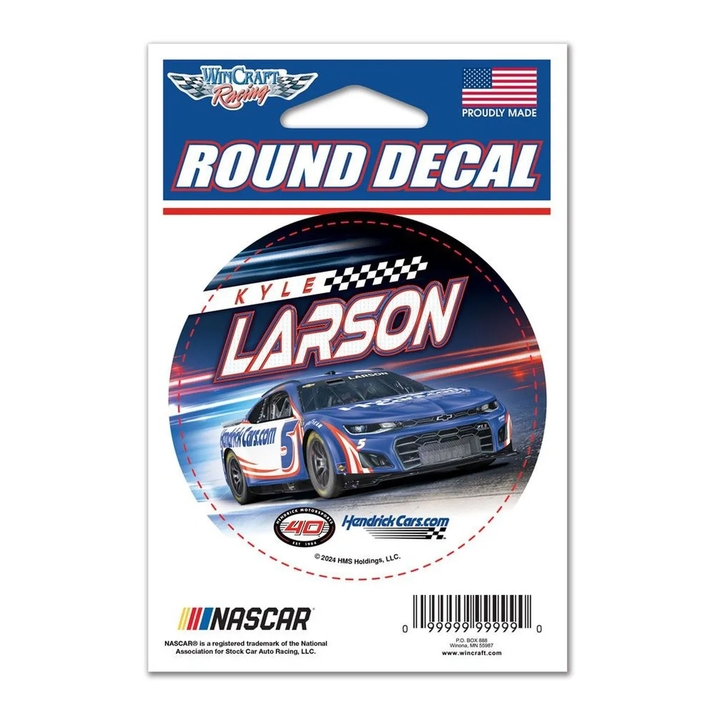 Hendrick Motorsports Kyle Larson #5 2024 3" Round Vinyl Decal