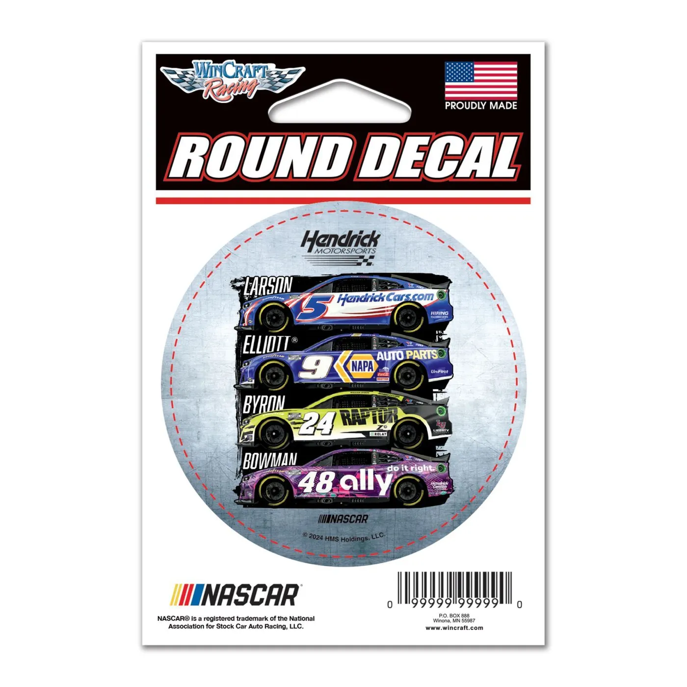 Hendrick Motorsports 2024 4-Car 3" Round Decal