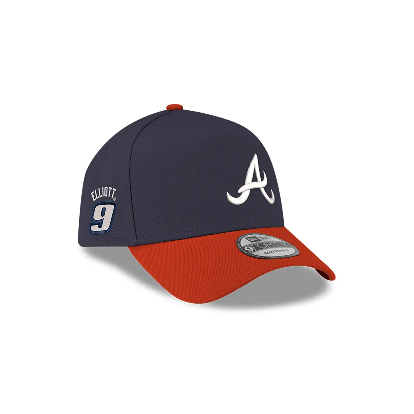 Hendrick Motorsports Chase Elliott #9 Atlanta Braves New Era Navy and Scarlet 9FORTY AF Cap