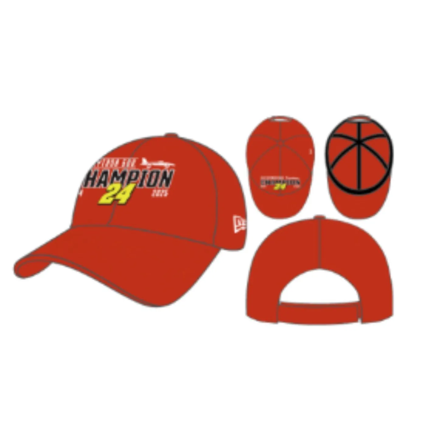 Hendrick Motorsports William Byron #24 2025 Daytona 500 Champion EXCLUSIVE Red New Era 9FORTY Cap