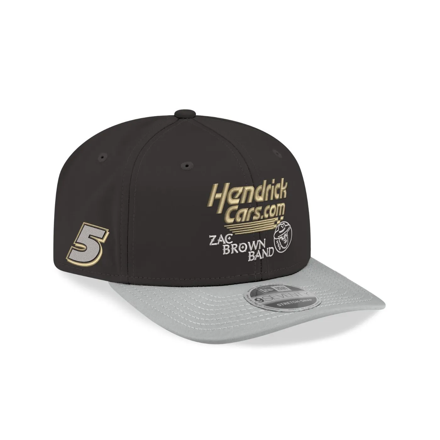 Hendrick Motorsports Kyle Larson #5 HendrickCars.com / Zac Brown Band New Era Black & Gray 9SEVENTY SS Cap