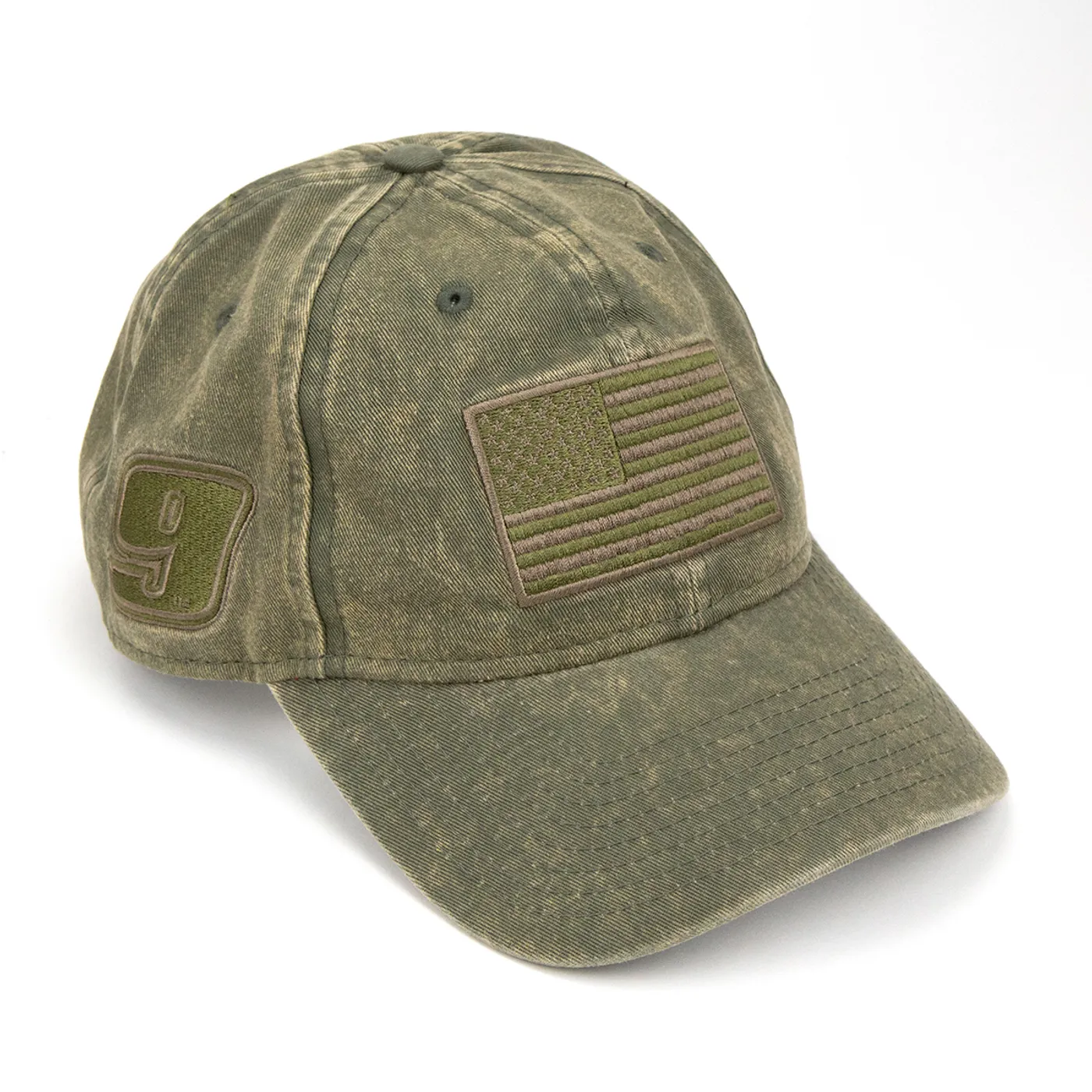 Hendrick Motorsports Chase Elliott NASCAR #9 9Twenty New Era Military Washed Hat