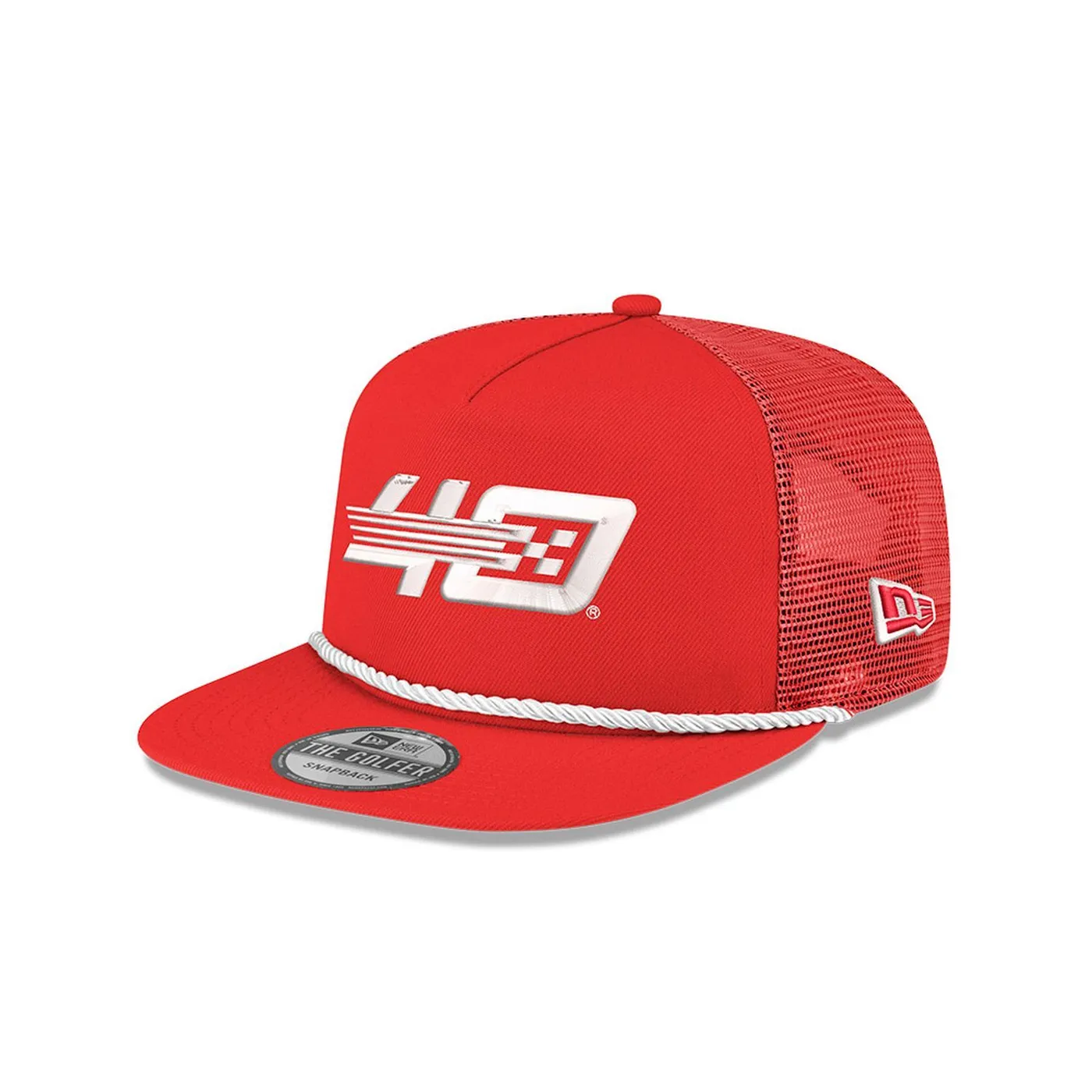Hendrick Motorsports 40th Anniversary New Era Scarlet Golfer Trucker Cap