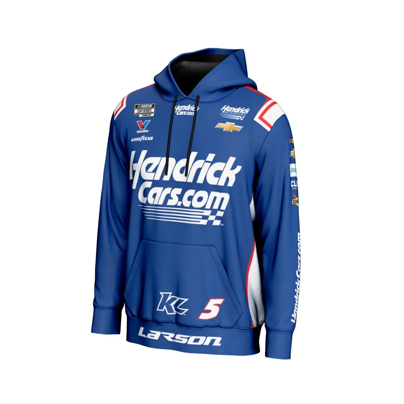 Hendrick Motorsports Kyle Larson #5 HendrickCars.com Sublimated Blue Hoodie