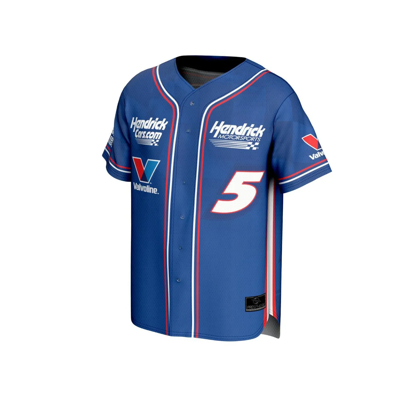 Hendrick Motorsports Kyle Larson #5 HendrickCars.com Sublimated Blue Baseball Jersey