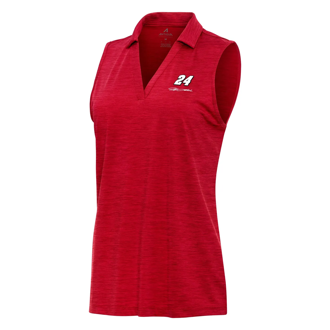 Hendrick Motorsports Jeff Gordon #24 Women's Layout Sleeveless Polo - Dark Red Heather