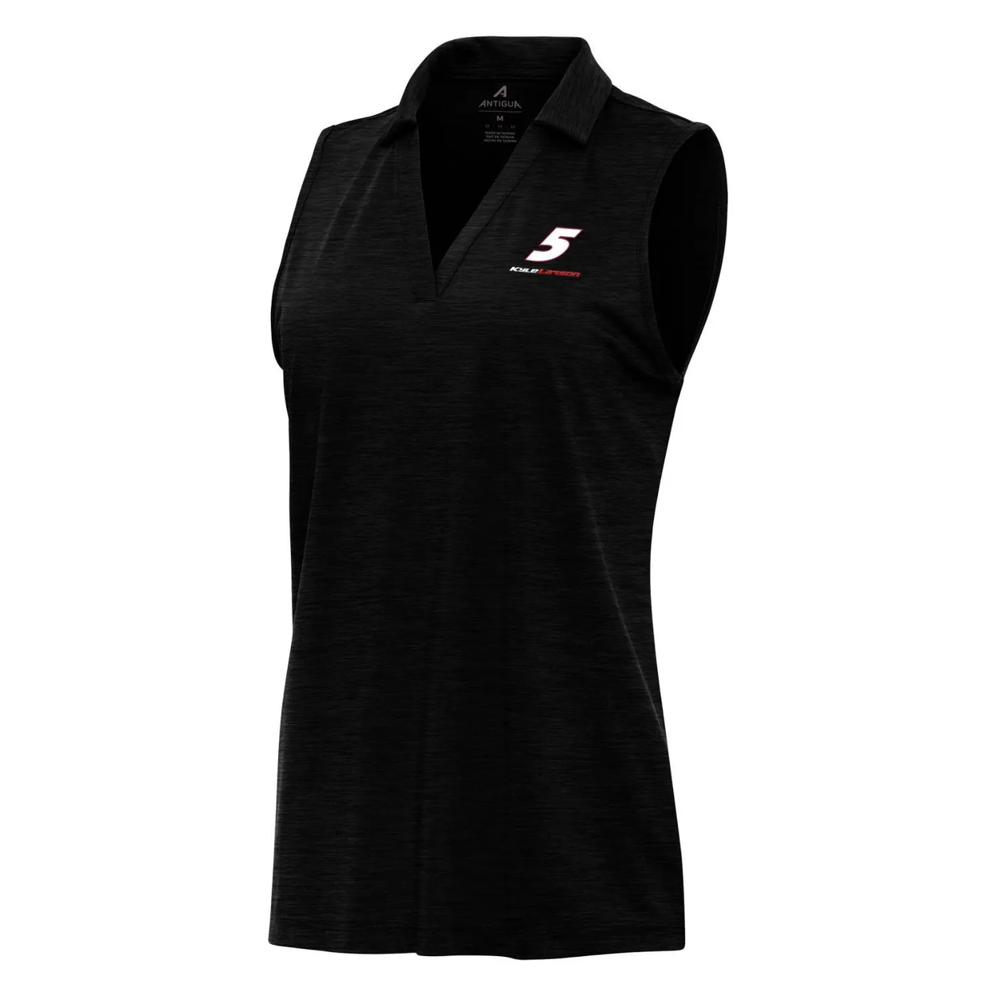 Hendrick Motorsports Kyle Larson #5 Women's Layout Sleeveless Polo - Black Heather