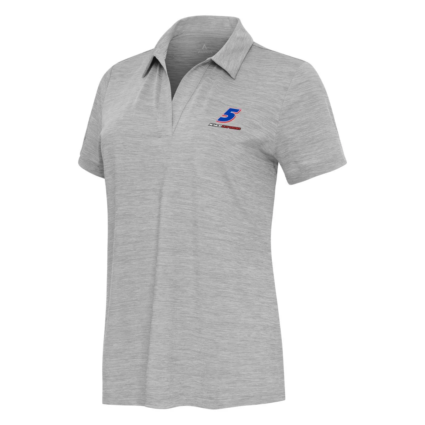 Hendrick Motorsports Kyle Larson #5 Women's Layout V-Neck Polo - Grey Heather
