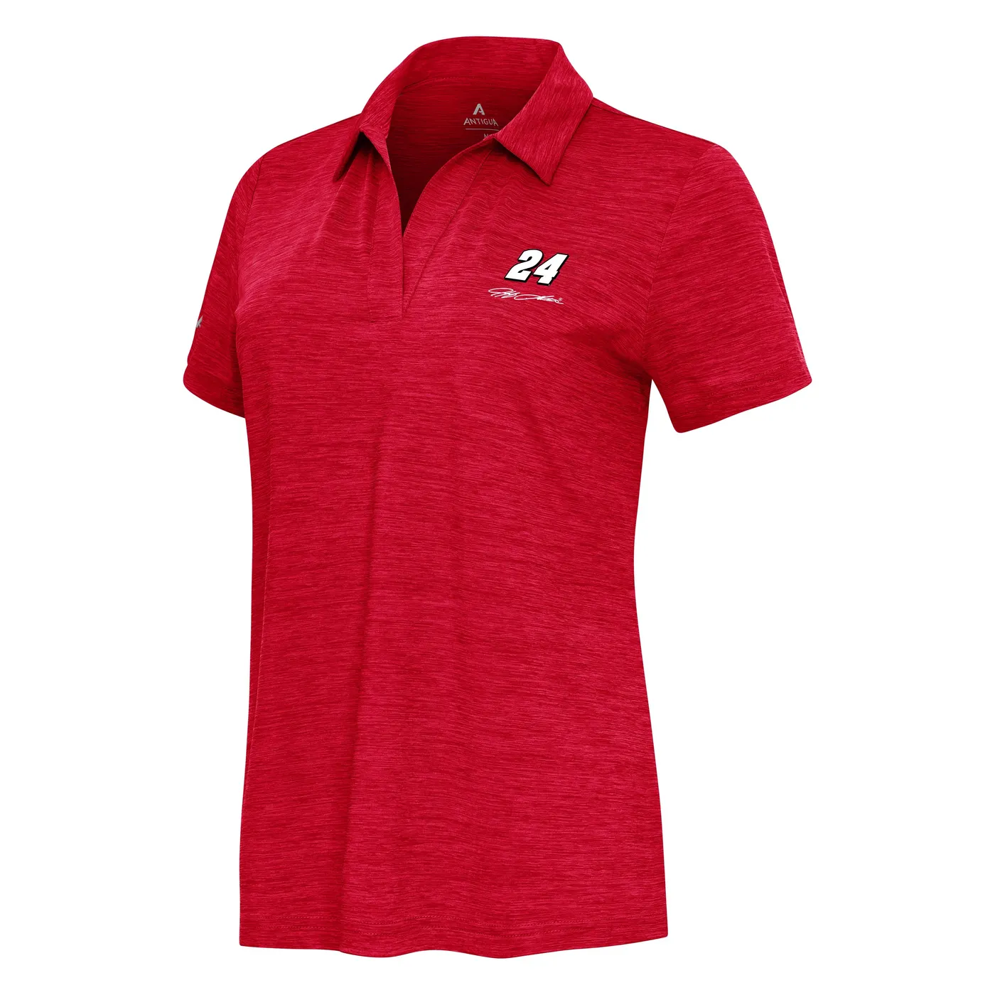 Hendrick Motorsports Jeff Gordon #24 Women's Layout V-Neck Polo - Dark Red Heather