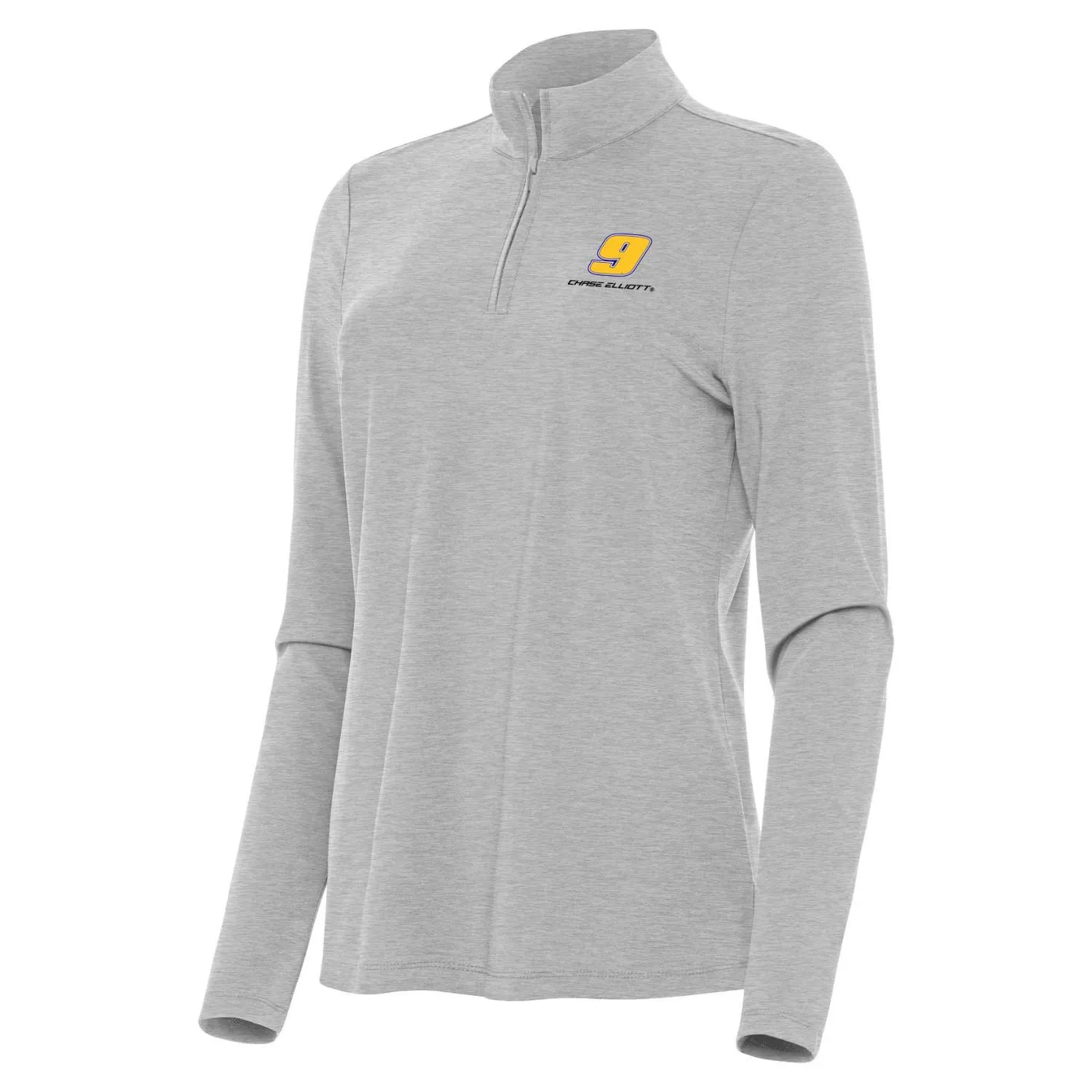 Hendrick Motorsports Chase Elliott #9 Women's Bright 1/4 Zip Pullover - Grey Heather
