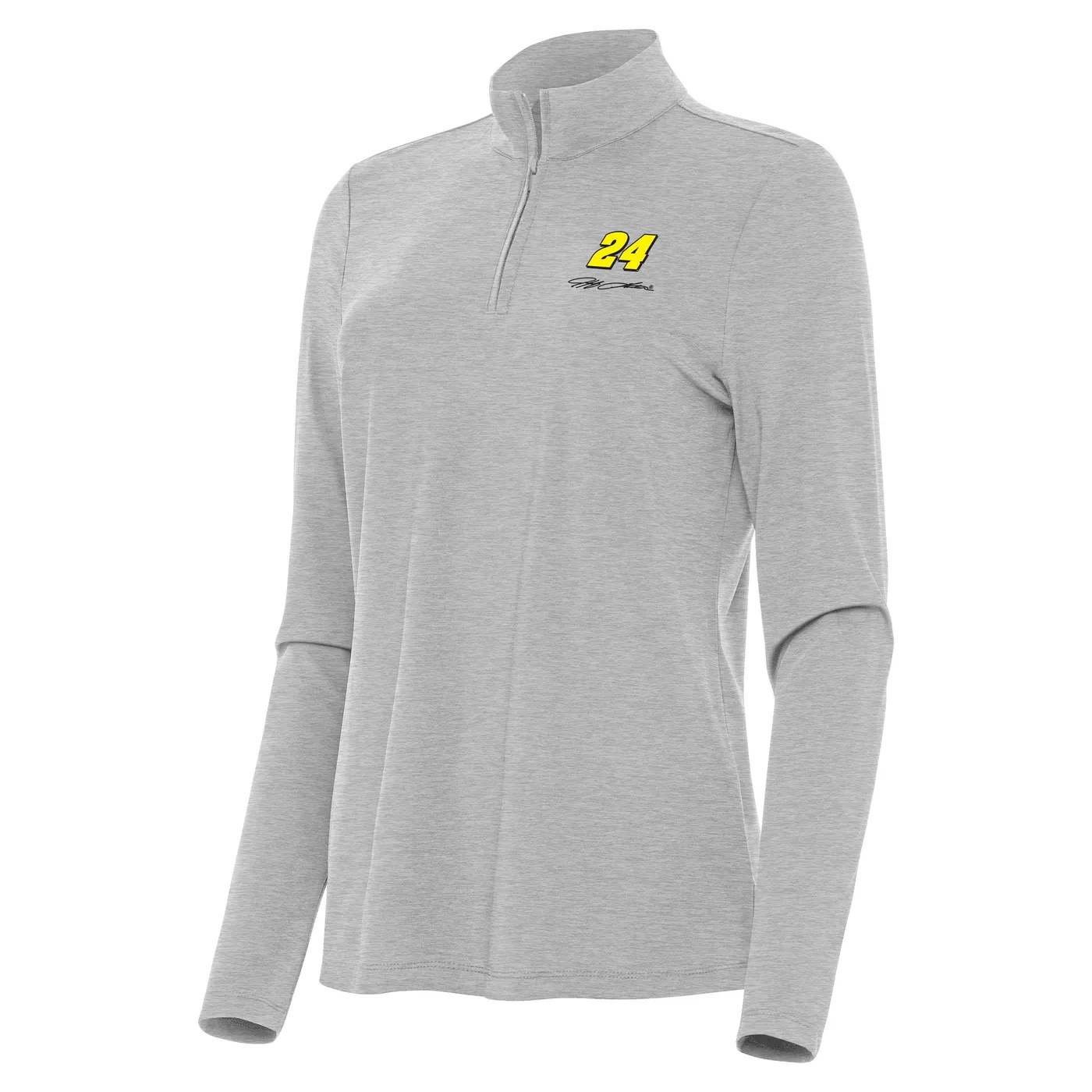Hendrick Motorsports Jeff Gordon #24 Women's Bright 1/4 Zip Pullover - Grey Heather