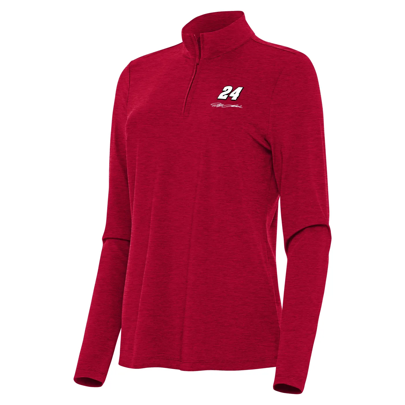 Hendrick Motorsports Jeff Gordon #24 Women's Bright 1/4 Zip Pullover - Dark Red Heather