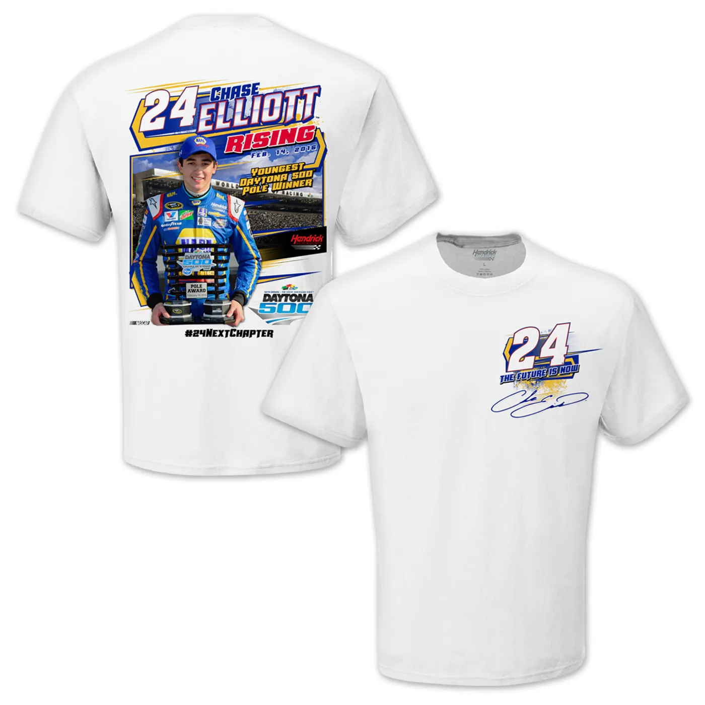 Hendrick Motorsports Chase Elliott #24 2016 Daytona 500 - Pole Award Winner T-shirt