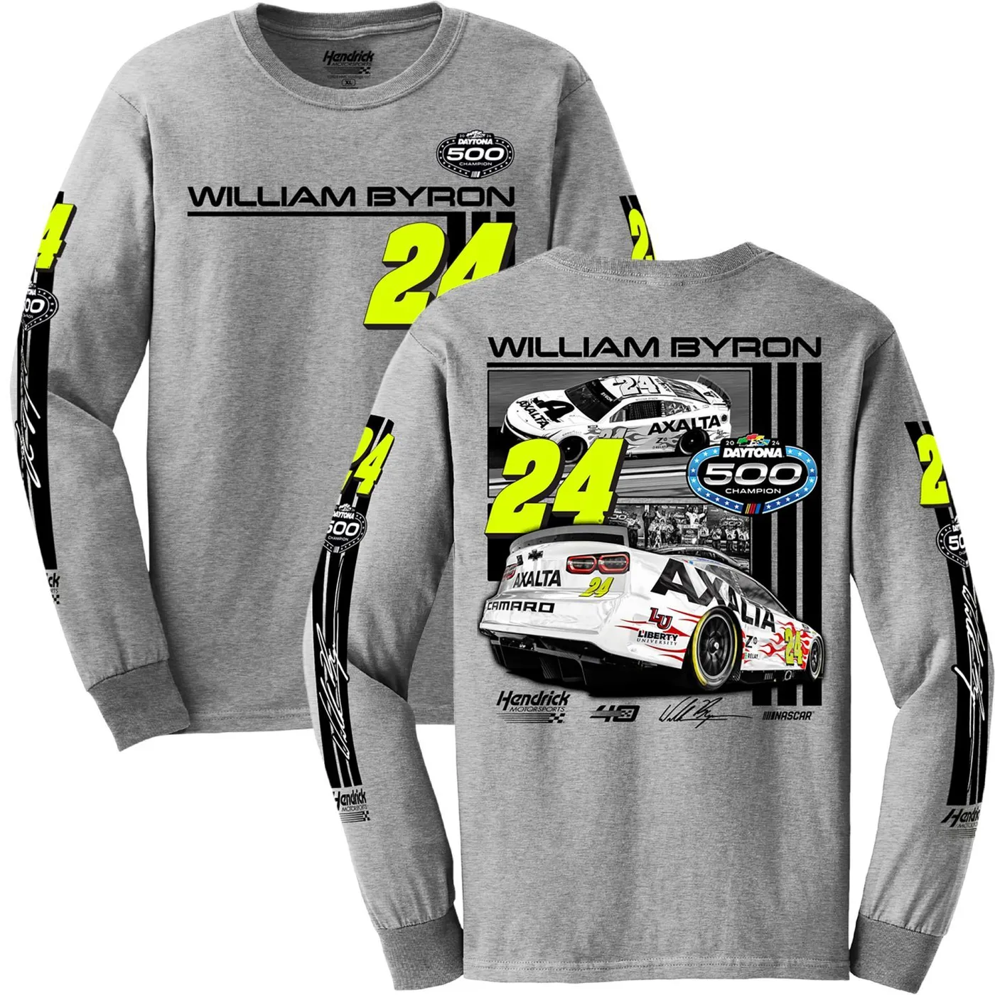 Hendrick Motorsports William Byron #24 2024 Daytona 500 Winner Long Sleeve T-shirt by E2