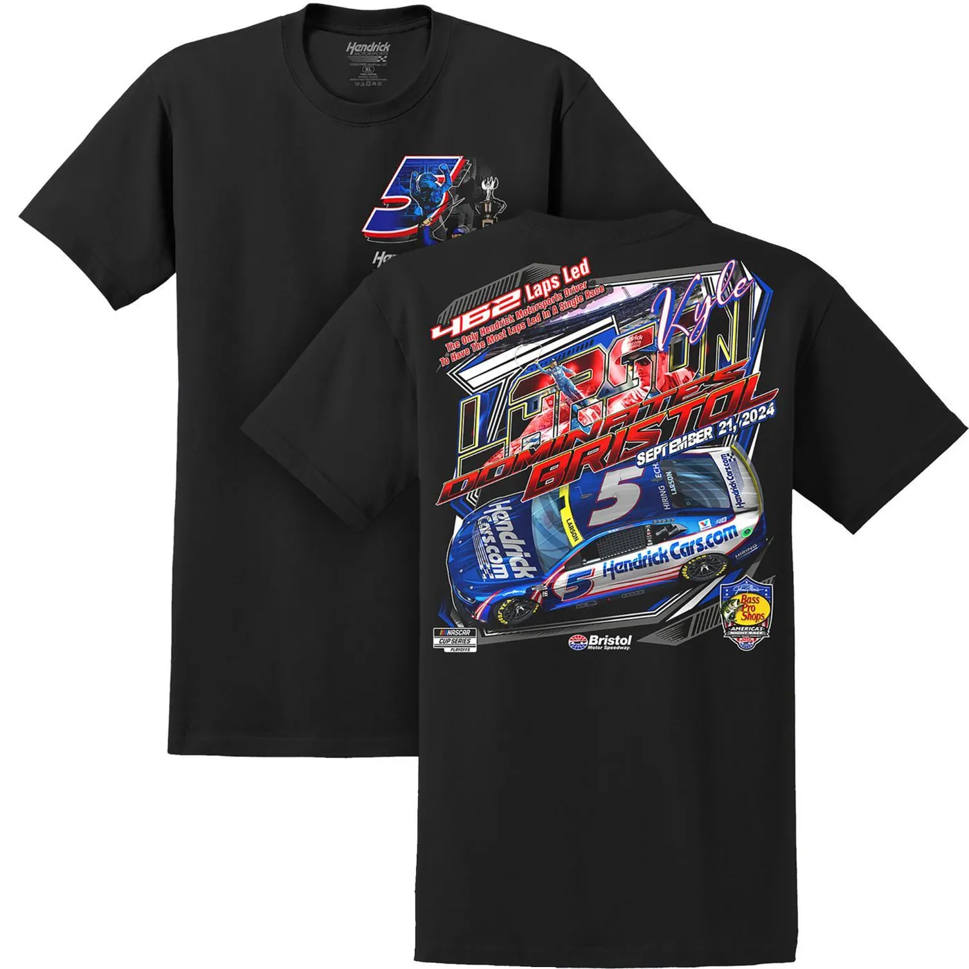 Hendrick Motorsports Kyle Larson #5 2024 Bristol Night RACE WIN T-shirt