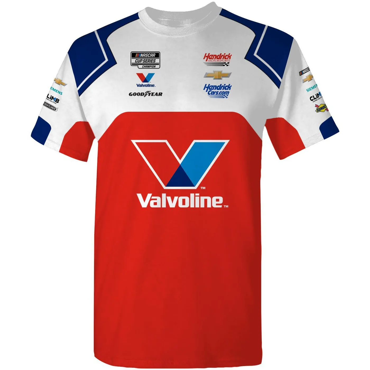 Hendrick Motorsports Kyle Larson #5 2025 Valvoline Sublimated Uniform T-shirt