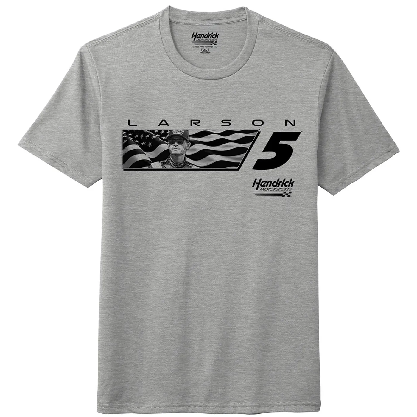 Hendrick Motorsports Kyle Larson #5 Grey Flag T-shirt