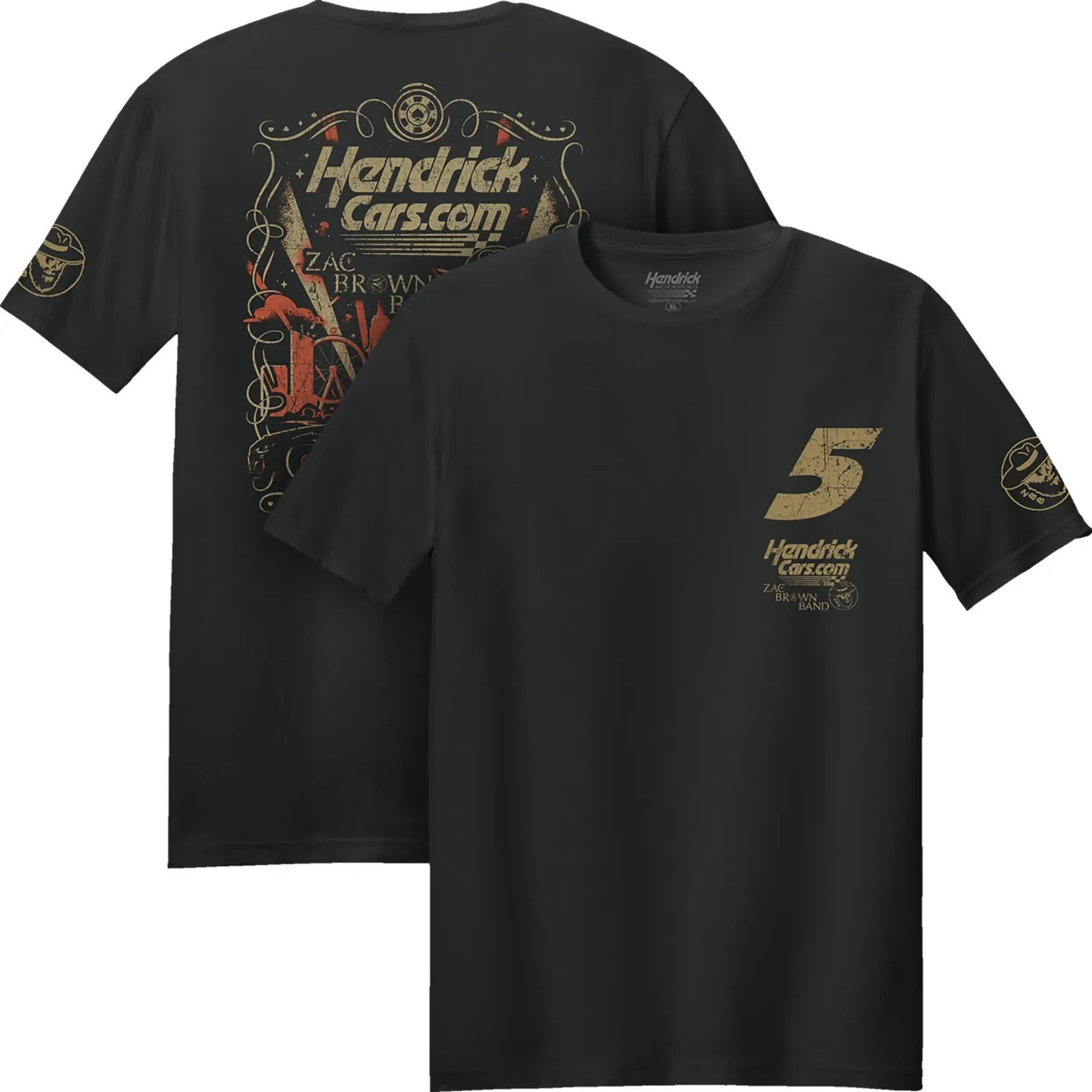 Hendrick Motorsports Kyle Larson #5 HendrickCars.com / Zac Brown Band Black T-shirt
