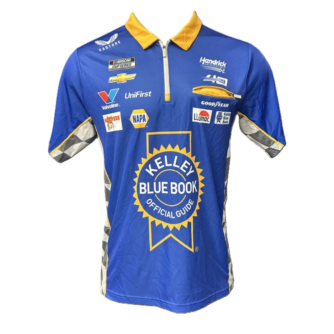 Hendrick Motorsports 2024 Chase Elliott #9 Kelley Blue Book Castore Track Shirt