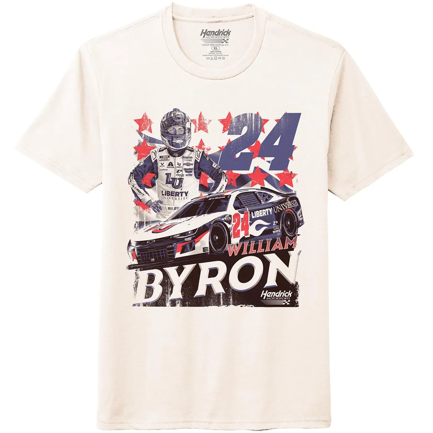 Hendrick Motorsports William Byron #24 2025 Liberty University T-shirt