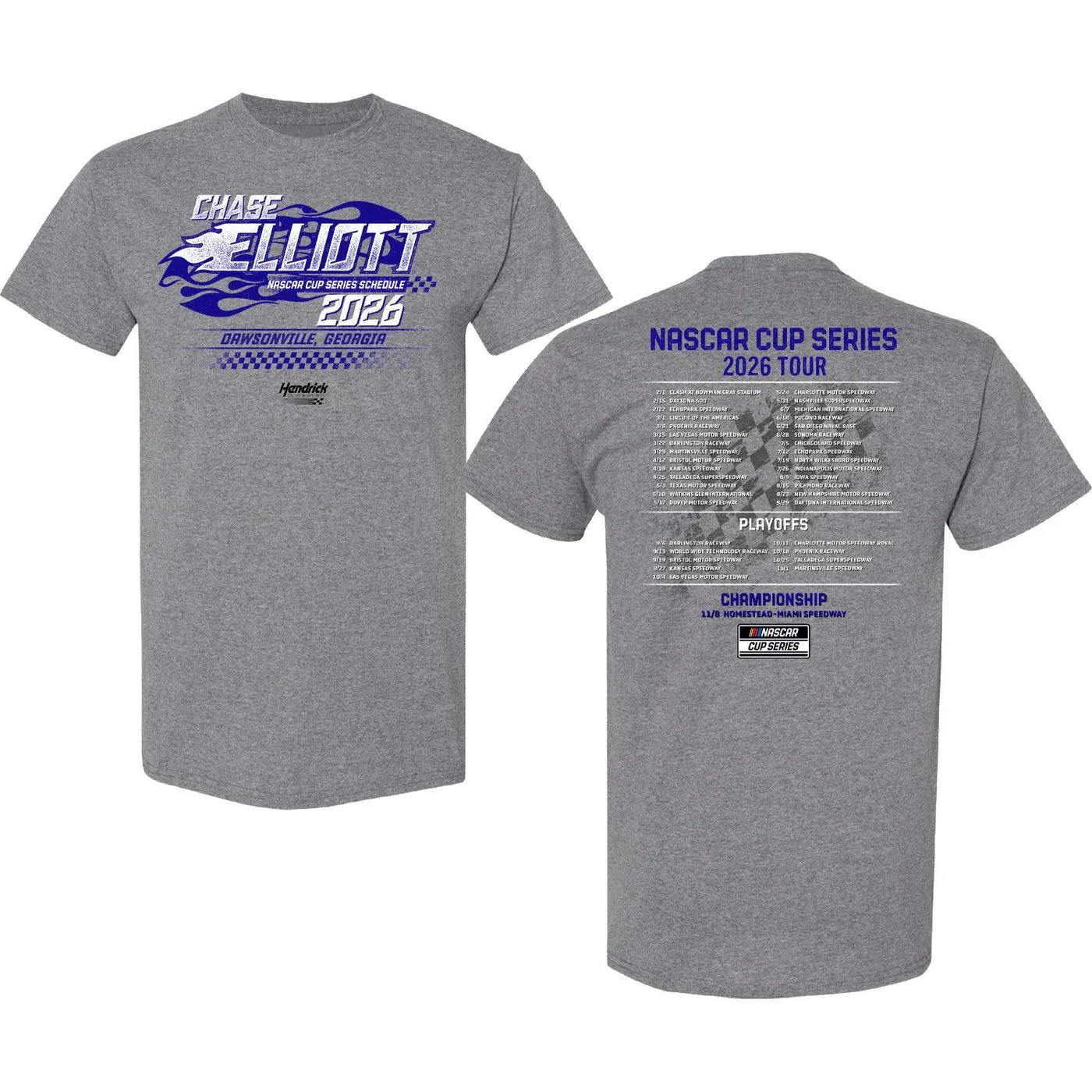 Hendrick Motorsports Chase Elliott #9 2026 Schedule T-shirt