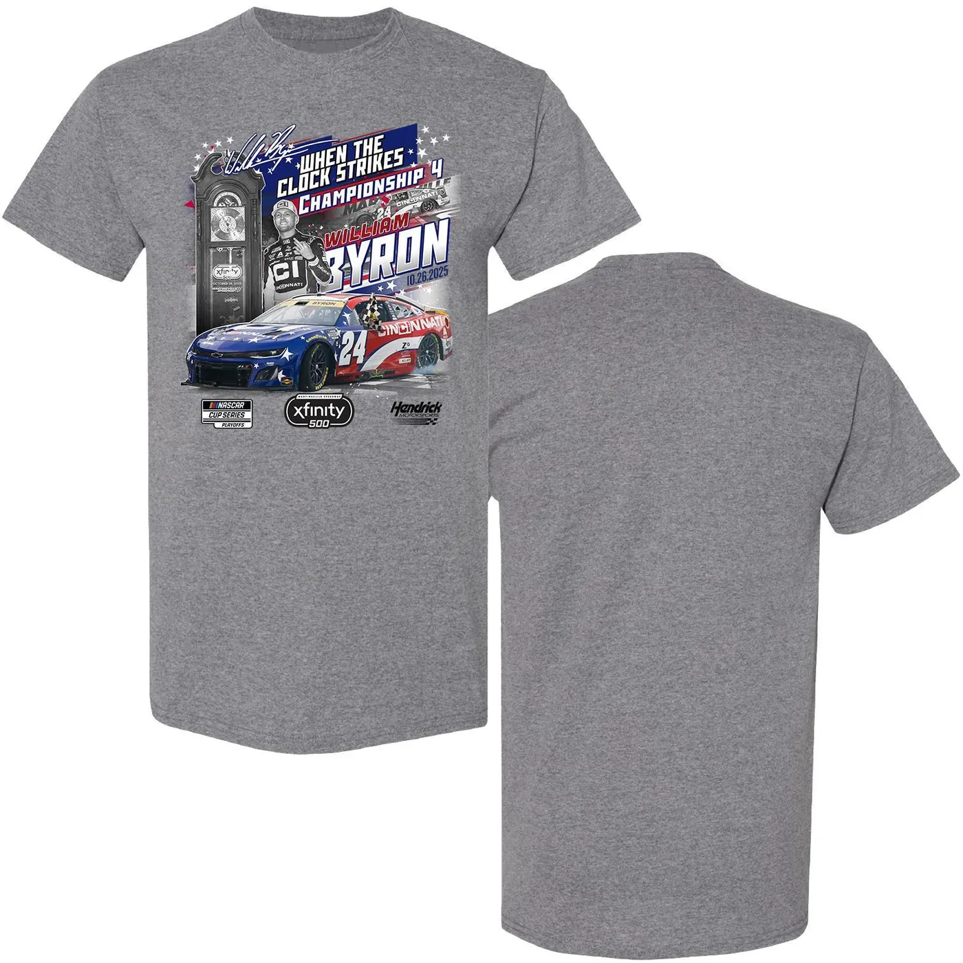 Hendrick Motorsports William Byron #24 2025 Martinsville 2 RACE WIN T-shirt