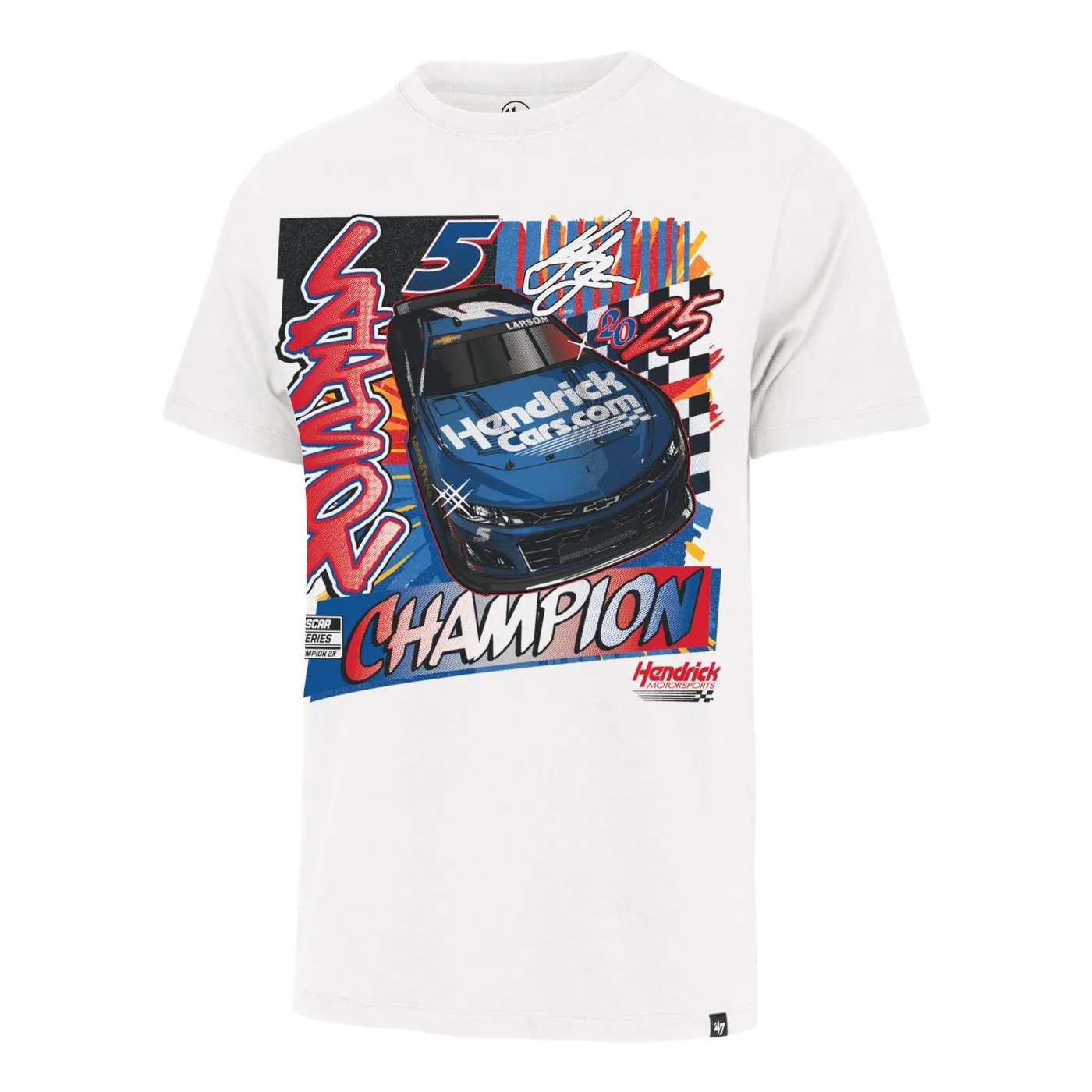 Hendrick Motorsports Kyle Larson #5 2025 NASCAR Champion '47 Brand Franklin T-shirt