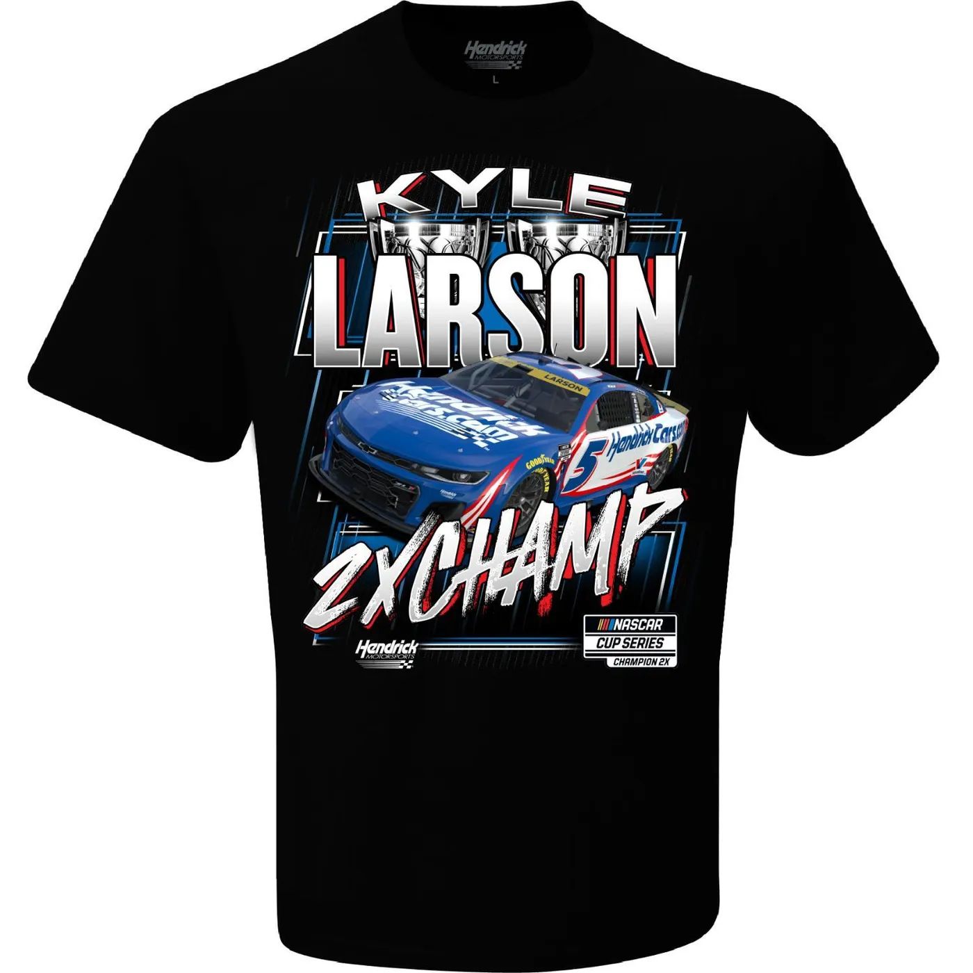 Hendrick Motorsports Kyle Larson #5 2025 NASCAR Championship Trophy T-shirt