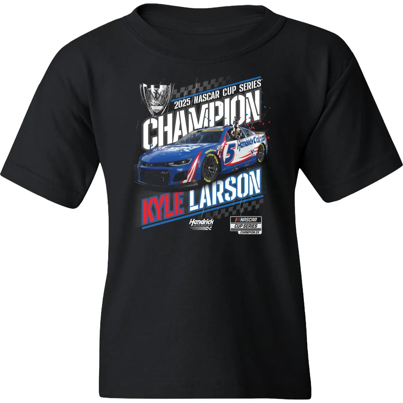 Hendrick Motorsports Kyle Larson #5 2025 NASCAR Champion Youth Official Champ T-shirt