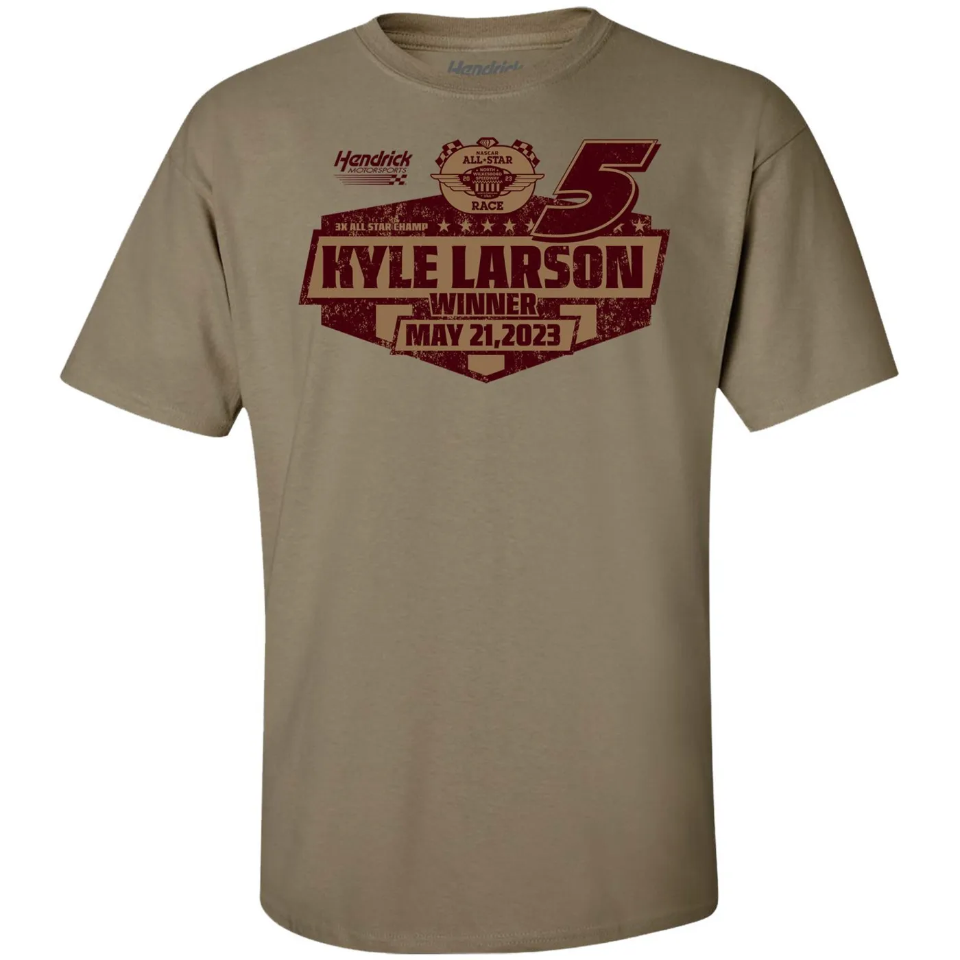 Hendrick Motorsports Kyle Larson #5 2023 All-Star Race Winner T-shirt