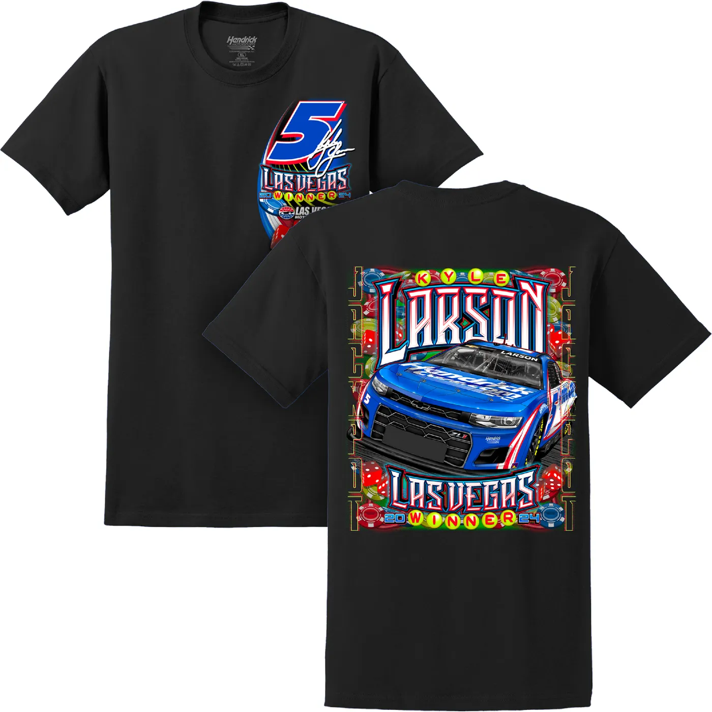Hendrick Motorsports Kyle Larson #5 2024 Las Vegas Spring RACE WIN T-shirt