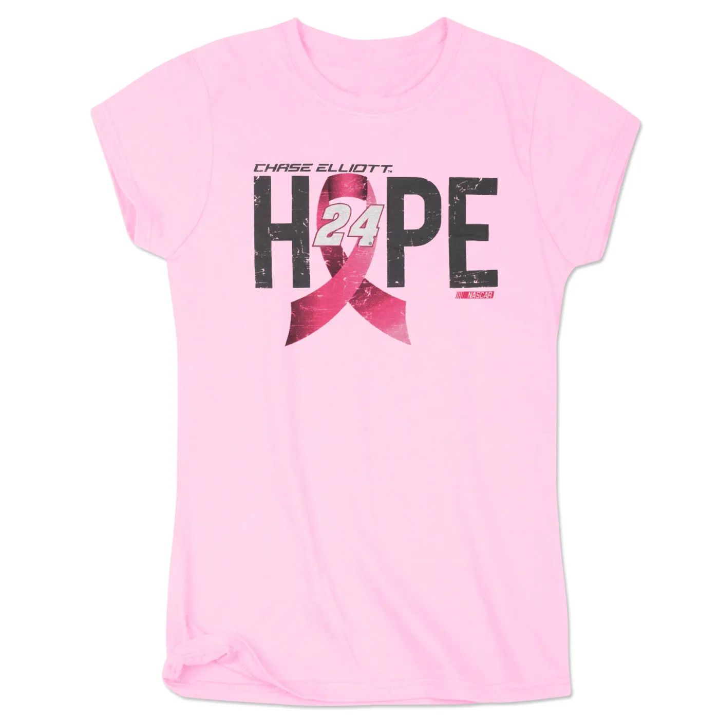 Hendrick Motorsports Chase Elliott #24 Ladies Breast Cancer Awareness Hope T-Shirt