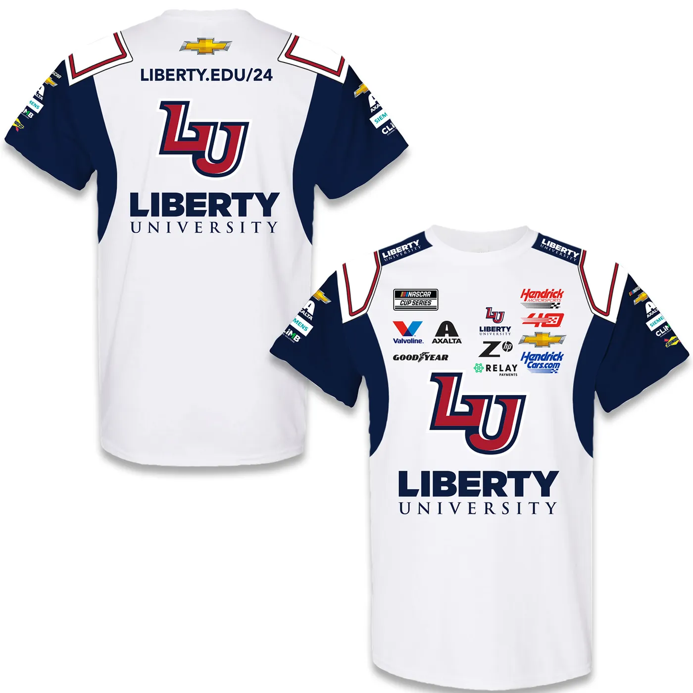 Hendrick Motorsports William Byron #24 Liberty University Sublimated Uniform T-shirt