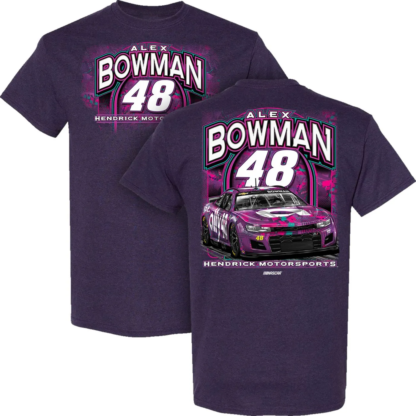 Hendrick Motorsports Alex Bowman #48 2024 ally Black Berry Car T-shirt