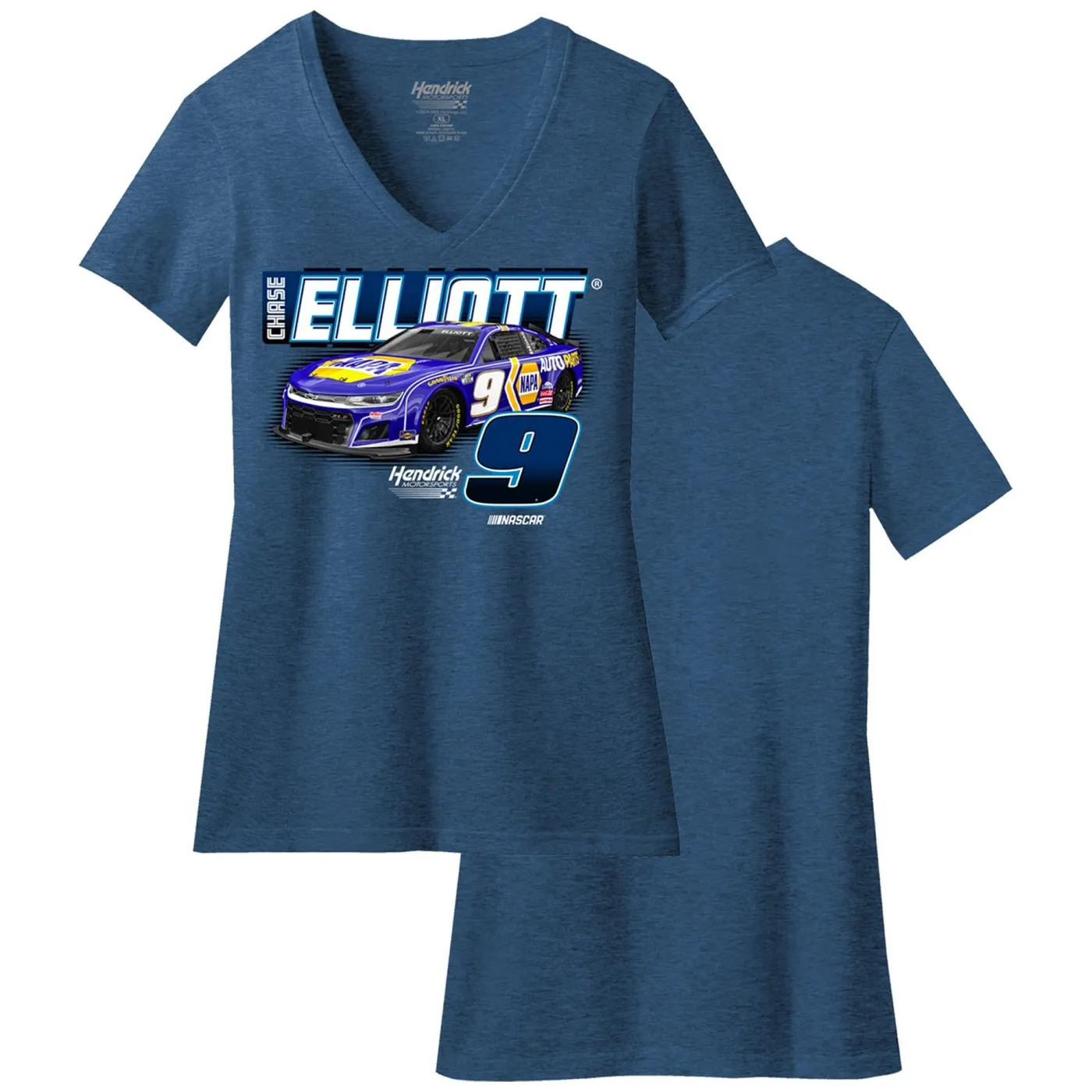 Hendrick Motorsports Chase Elliott #9 2024 Women's V-Neck Car T-shirt