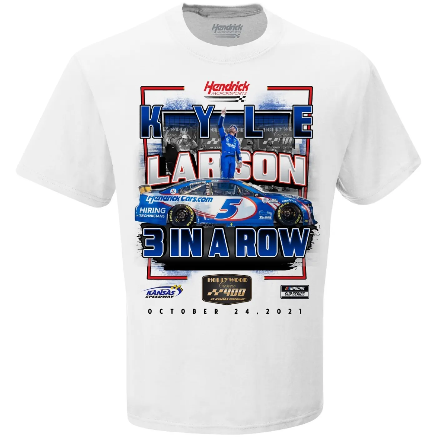 Hendrick Motorsports Kyle Larson Hollywood Casino 400 Winner T-shirt