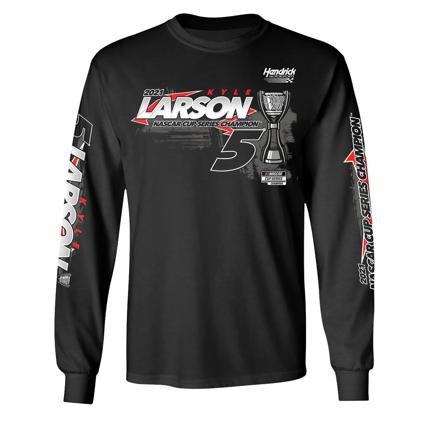 Hendrick Motorsports Kyle Larson 2021 NASCAR Championship Long Sleeve T-shirt - Black