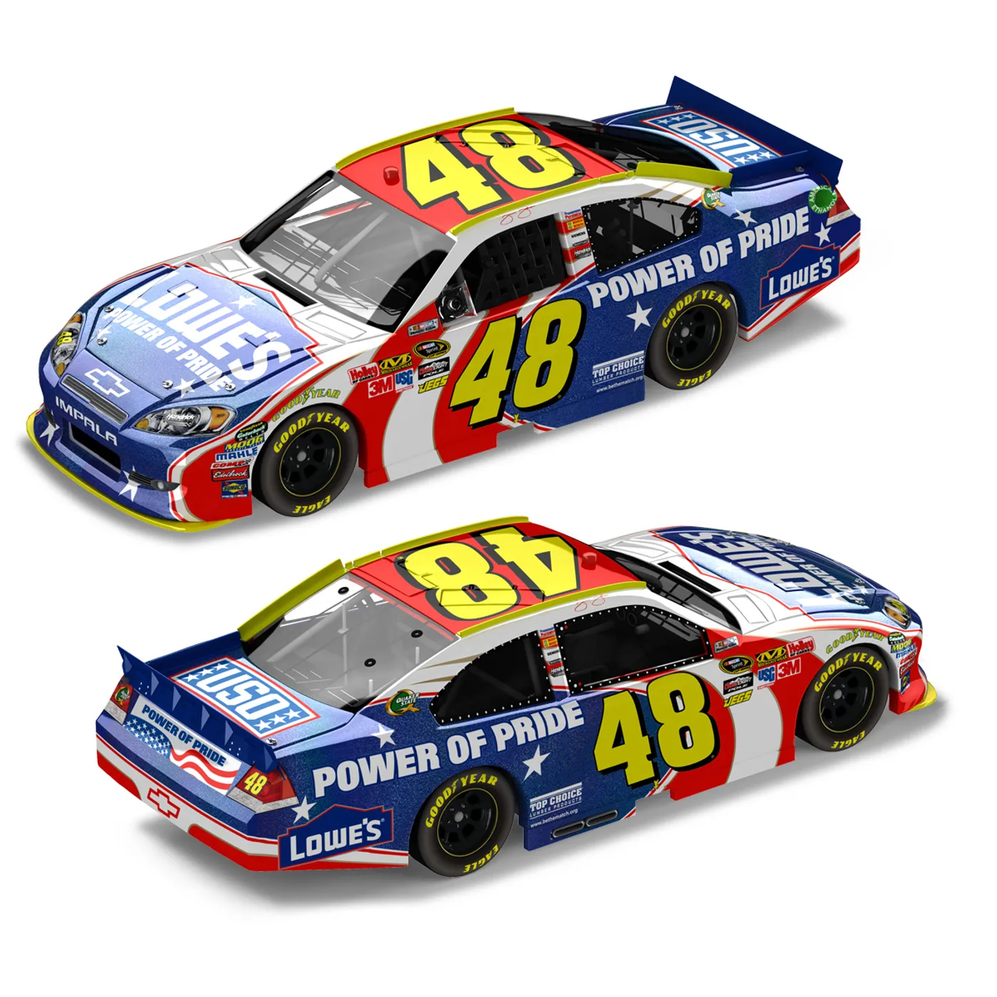 Hendrick Motorsports Jimmie Johnson #48 2011 Power of Pride Flash Coat 1:24 Die Cast