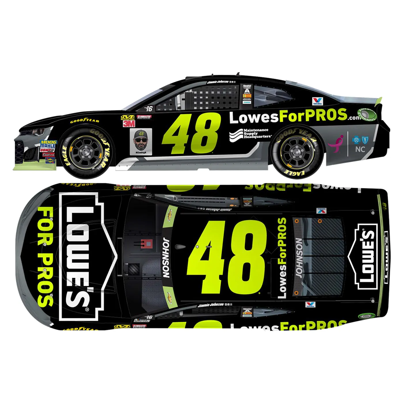 Hendrick Motorsports Jimmie Johnson 2018 NASCAR Lowe's for Pros Playoffs Emoji Elite 1:24 Die-Cast