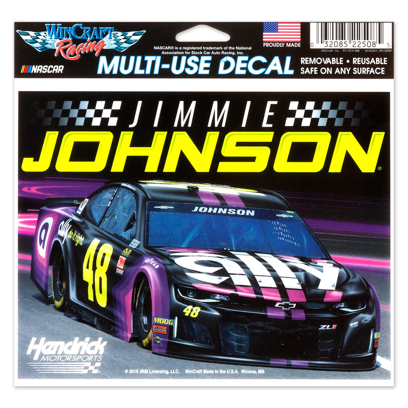 Hendrick Motorsports #48 Jimmie Johnson NASCAR 2019 Multi-Use Decal