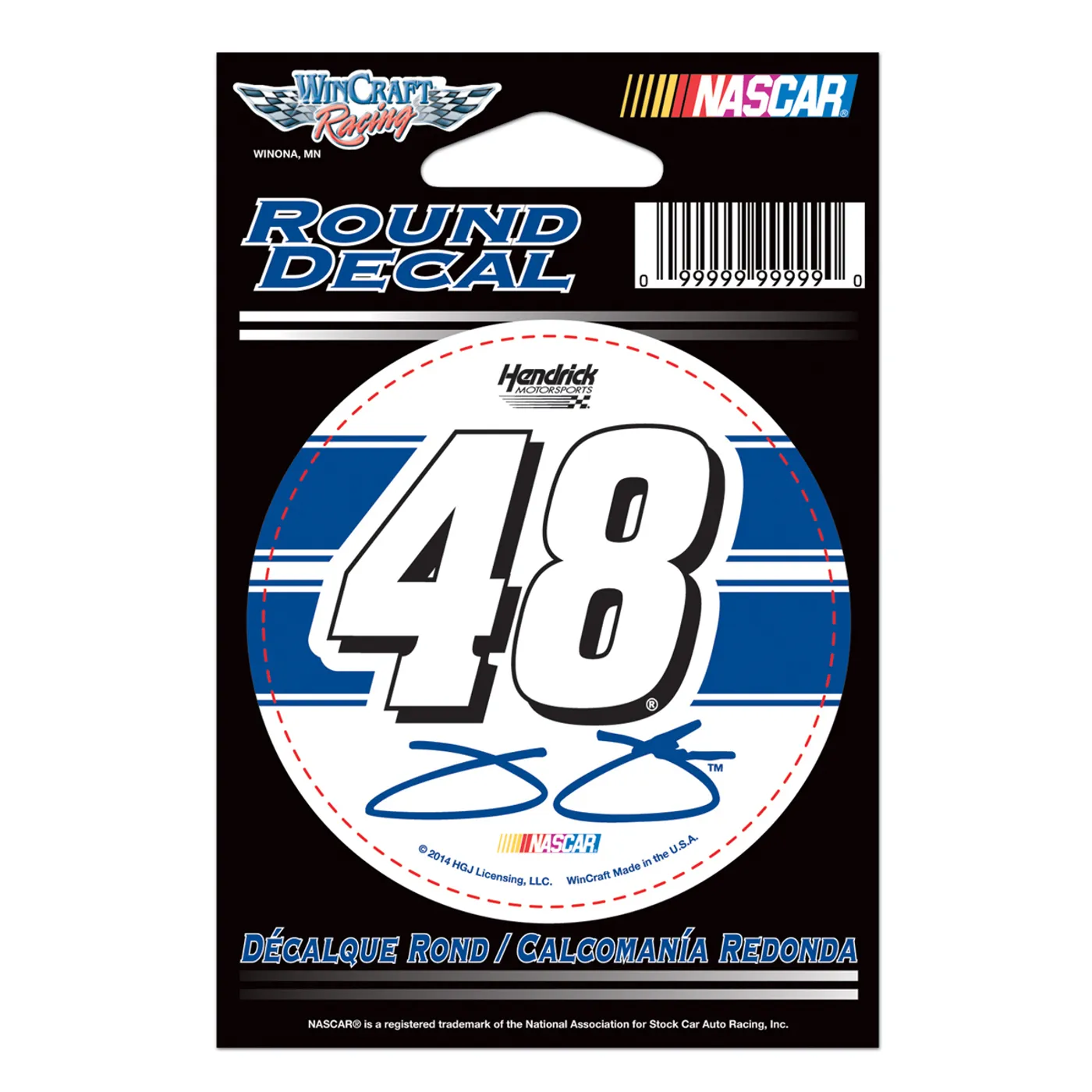 Hendrick Motorsports Jimmie Johnson-2014 3'" round decal