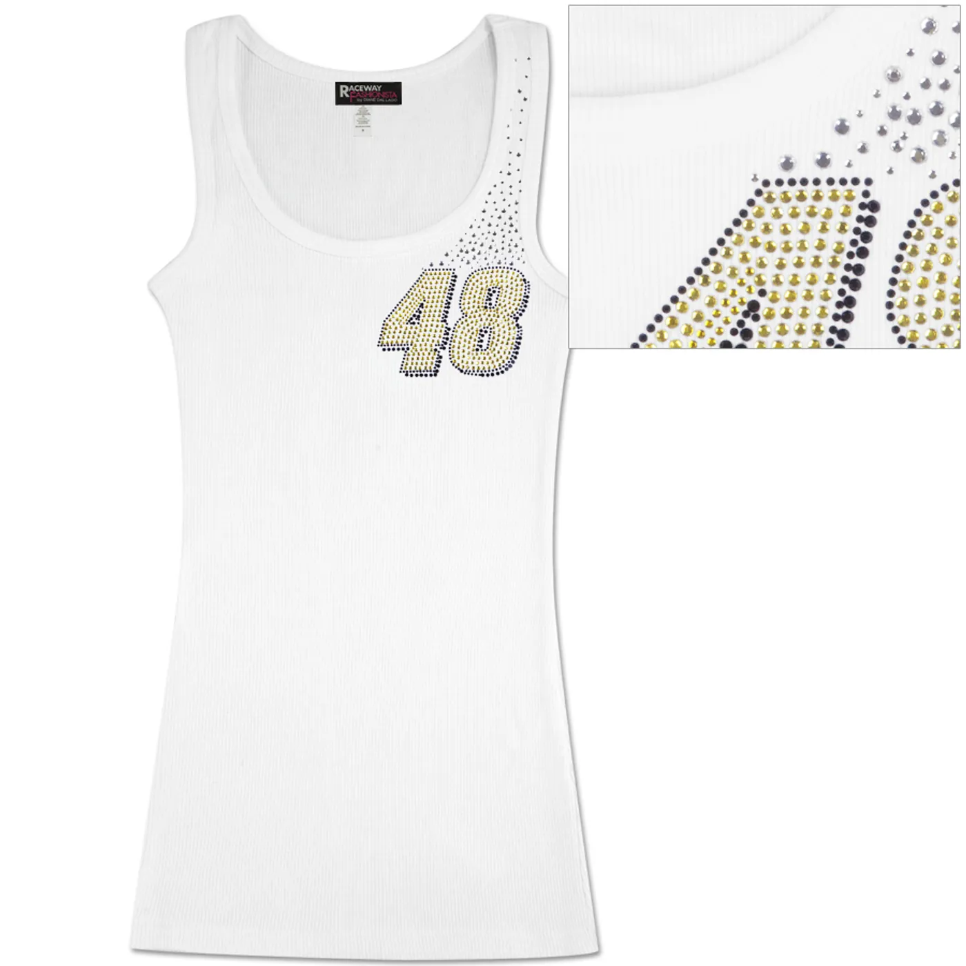 Hendrick Motorsports Jimmie Johnson #48 Wave Ladies Crystal Tank White