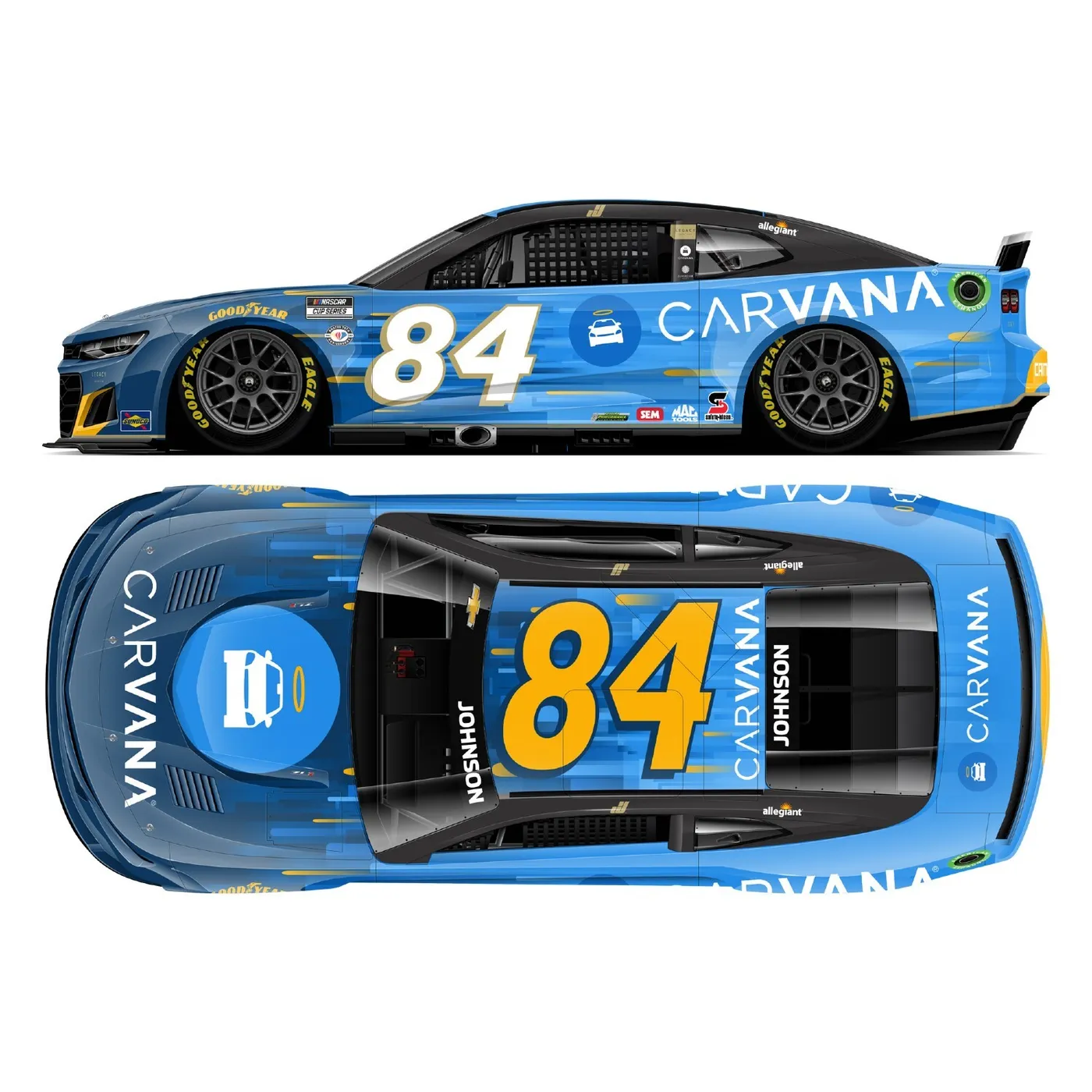 AUTOGRAPHED Jimmie Johnson #84 2023 Carvana Chicago 1:24 ELITE