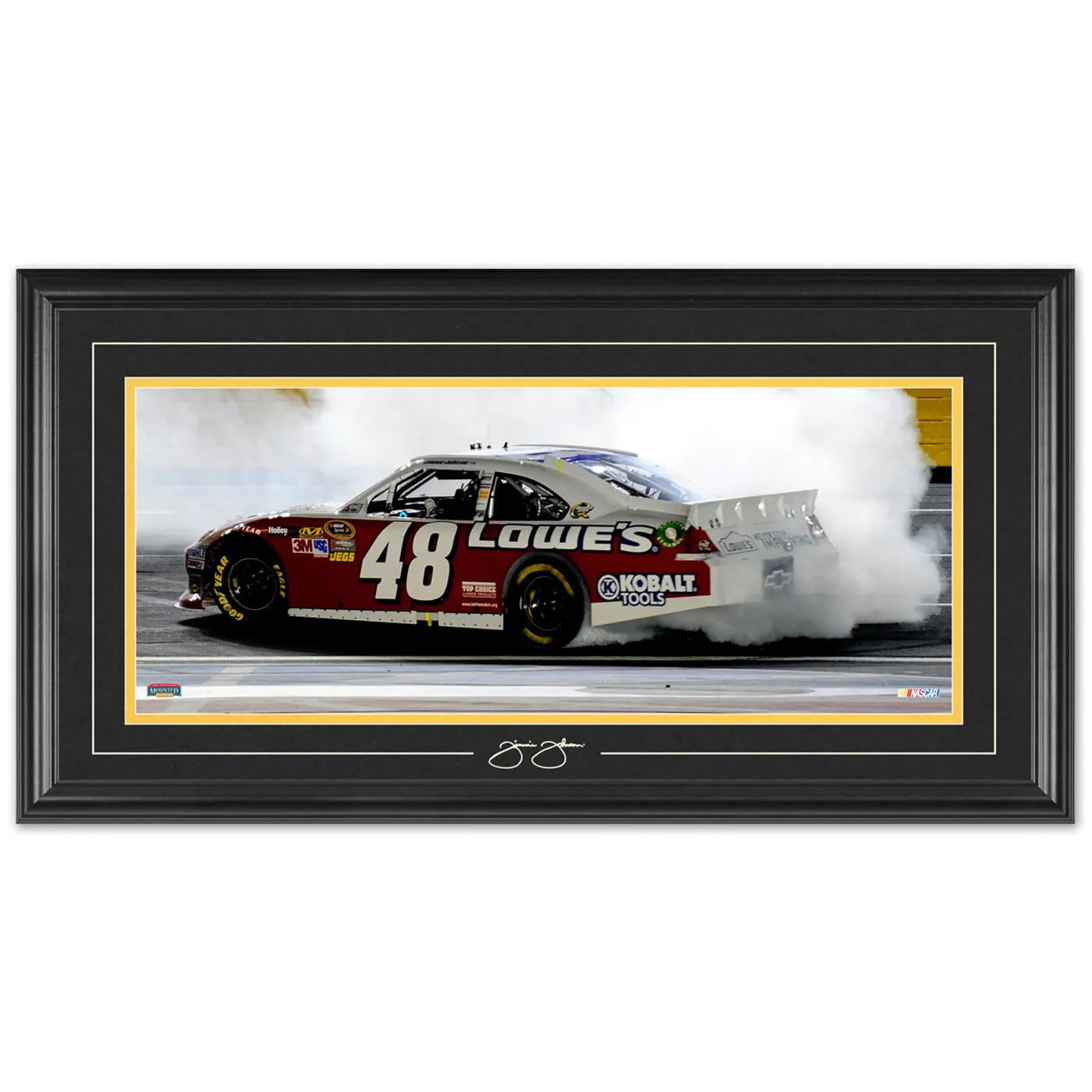 Jimmie Johnson #48 2012 All Star Win Framed Mini Panoramic w/ Engraved signature