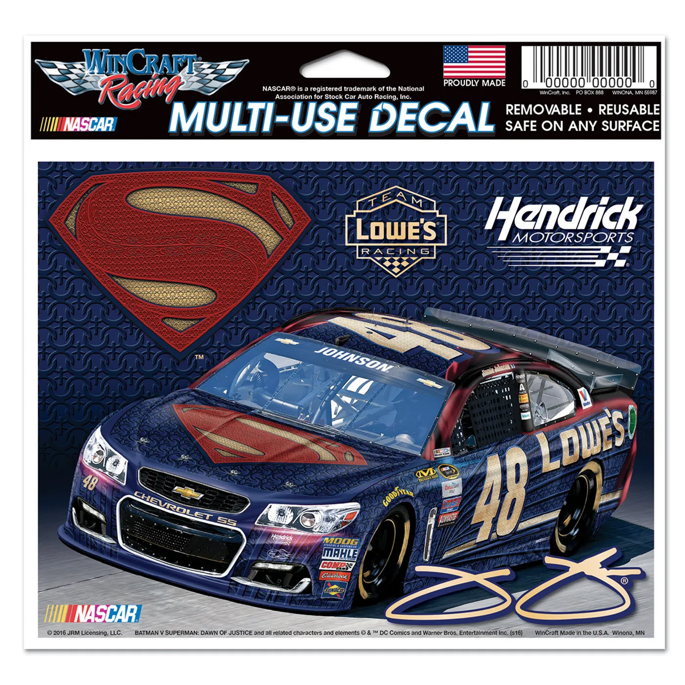 Jimmie Johnson #48 Superman Multi Use Decal